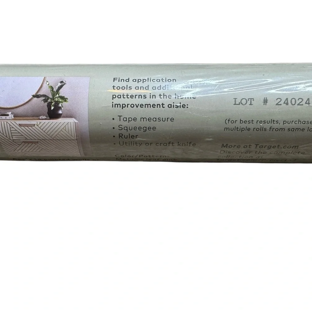 Project 62 - Metallic Leaf Peel & Stick Wallpaper Pink - Project Pink